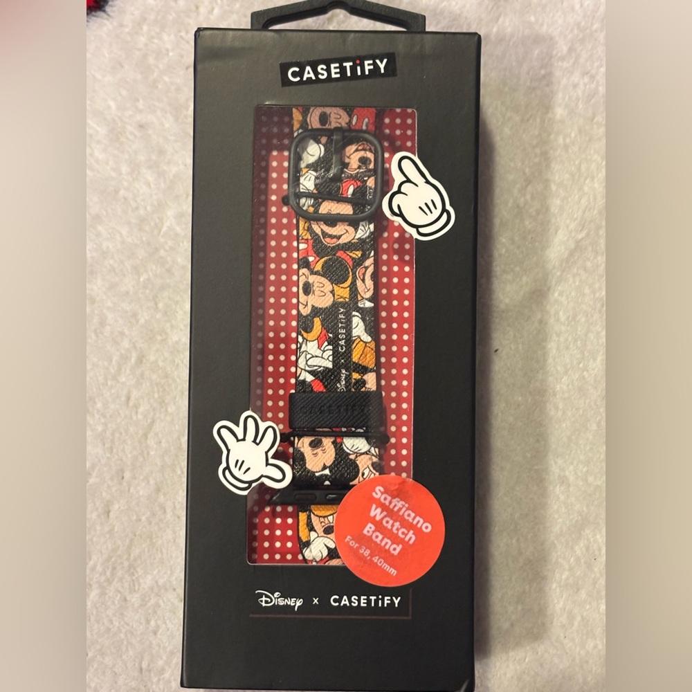 Disney CASETiFY saffiano watch band for 38, 40 mm